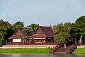 The Chao Phraya river where sits the Wat Chaiwatthanaram - Ayutthaya, Thailand.